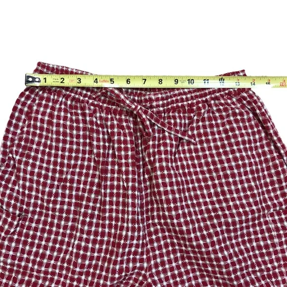 Vintage 90s Northern Reflections Pull On Gingham Flower Print Shorts M - Picture 8 of 10